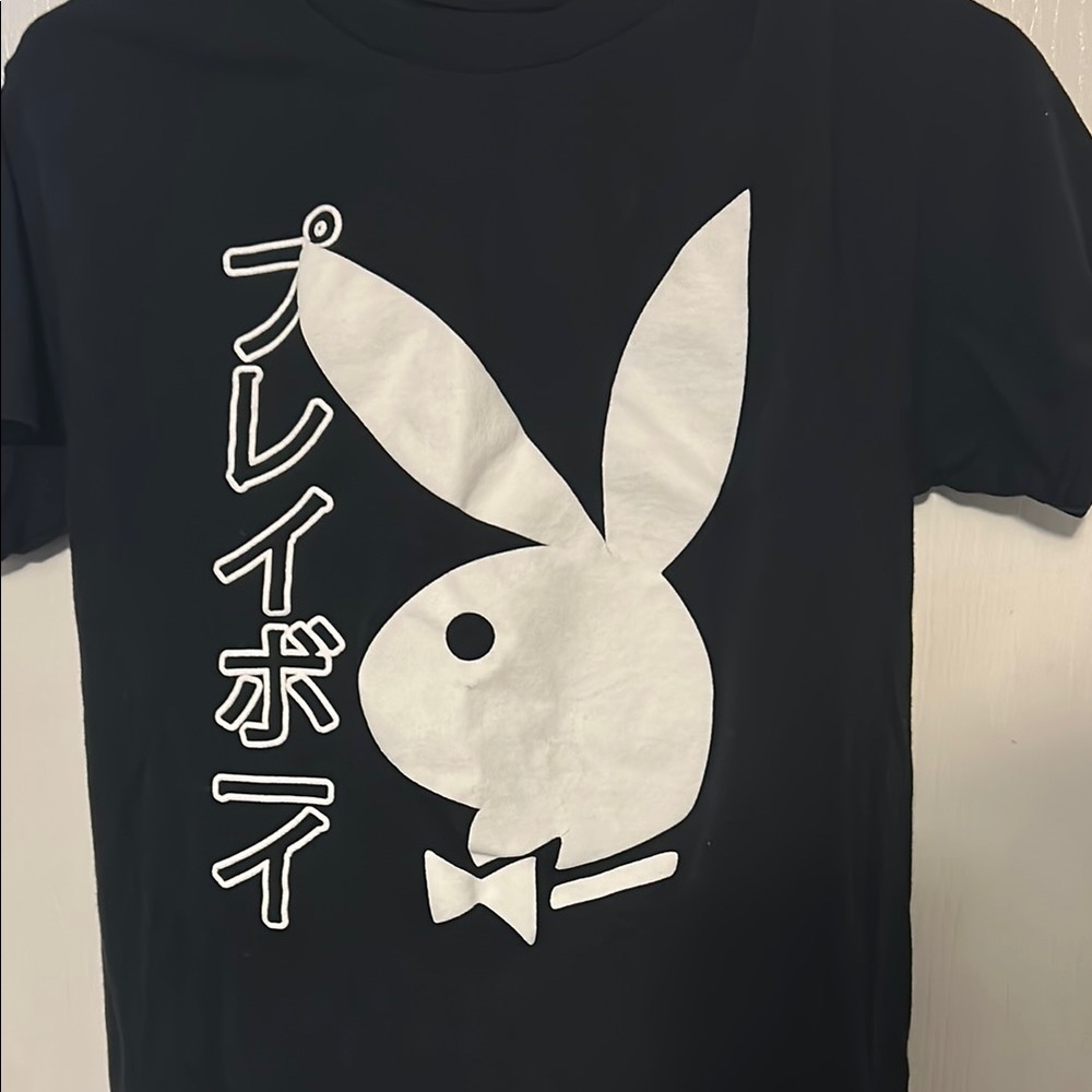 PLAYBOY Black and White Short Sleeve Tee